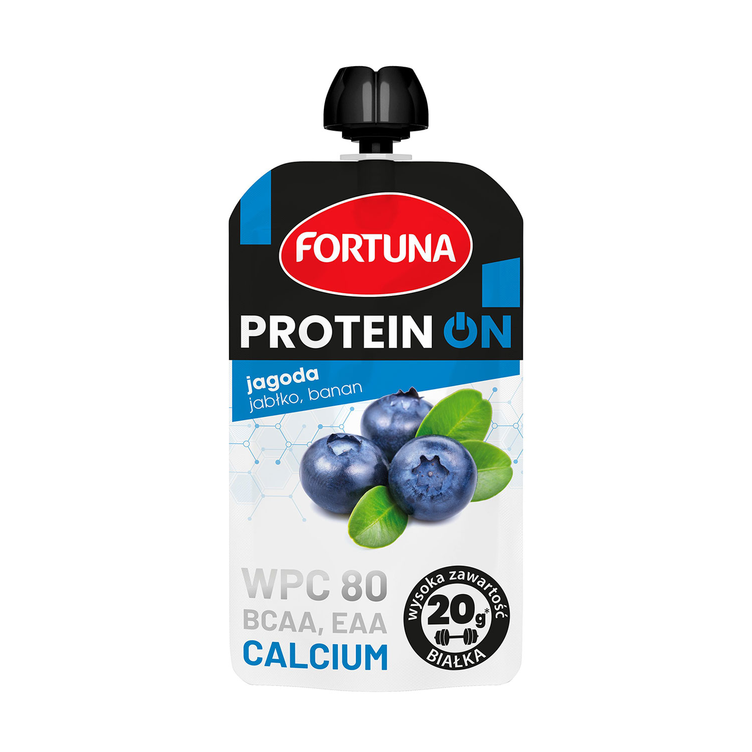 Протеїновий мус Fortuna Protein ON Чорниця-яблуко-банан, 180 г